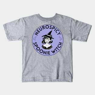 Retro Neurospicy Spoonie Witch Kids T-Shirt